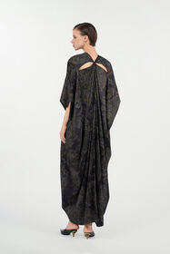 RC Ornamental Black silk kaftan BLACK WKT182-SZR36