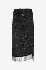 RC Skirt With Beaded Hem Black UKR304-FC004