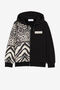 JU Leopard And Freedom-Print Zip Hoodie JU Leopard And Freedom-Print Zip Hoodie Black/White PJT922-CF050