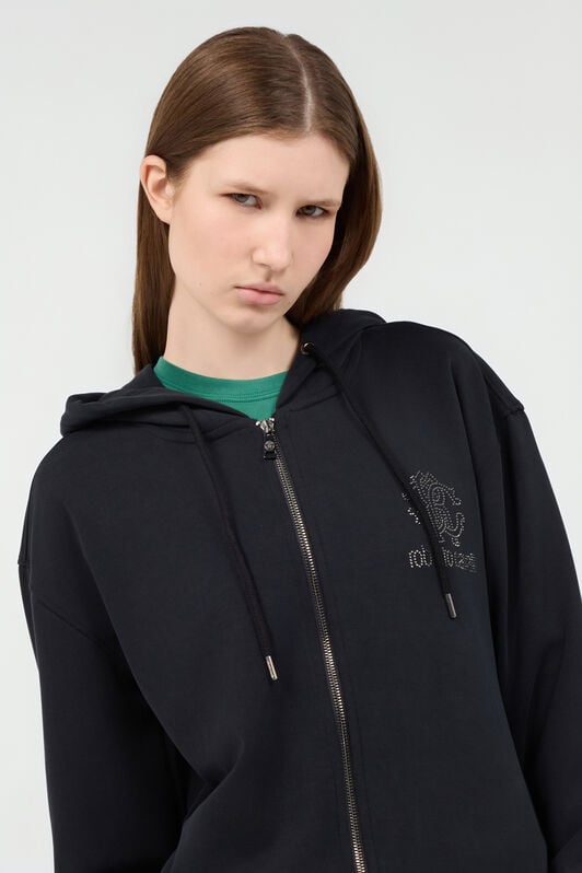 RC Black Hoodie Sweatshirt with RC Monogram Logo RC Black Hoodie Sweatshirt with RC Monogram Logo BLACK POT69C-CF054