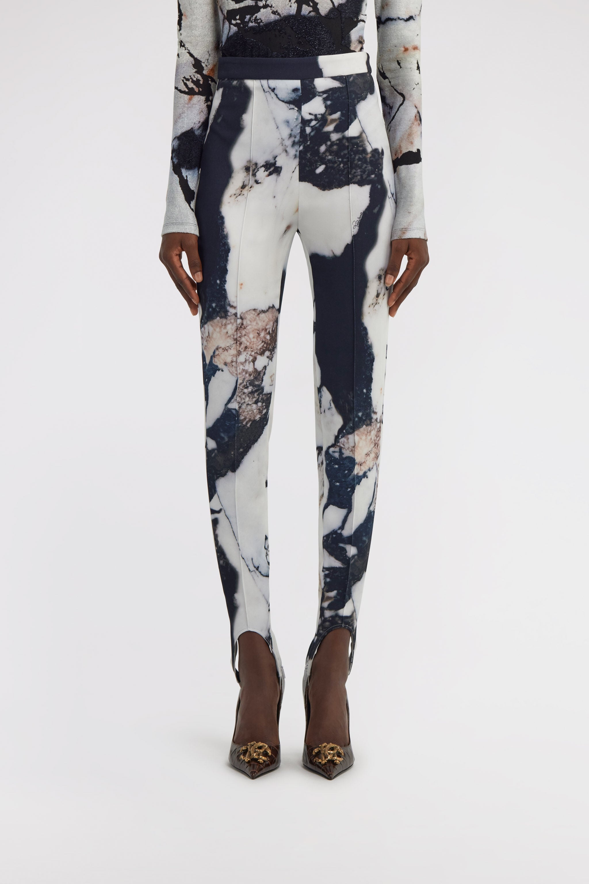 RC Marble Print Pants RC Marble Print Pants Negro/Blanco TWT204-ORN18