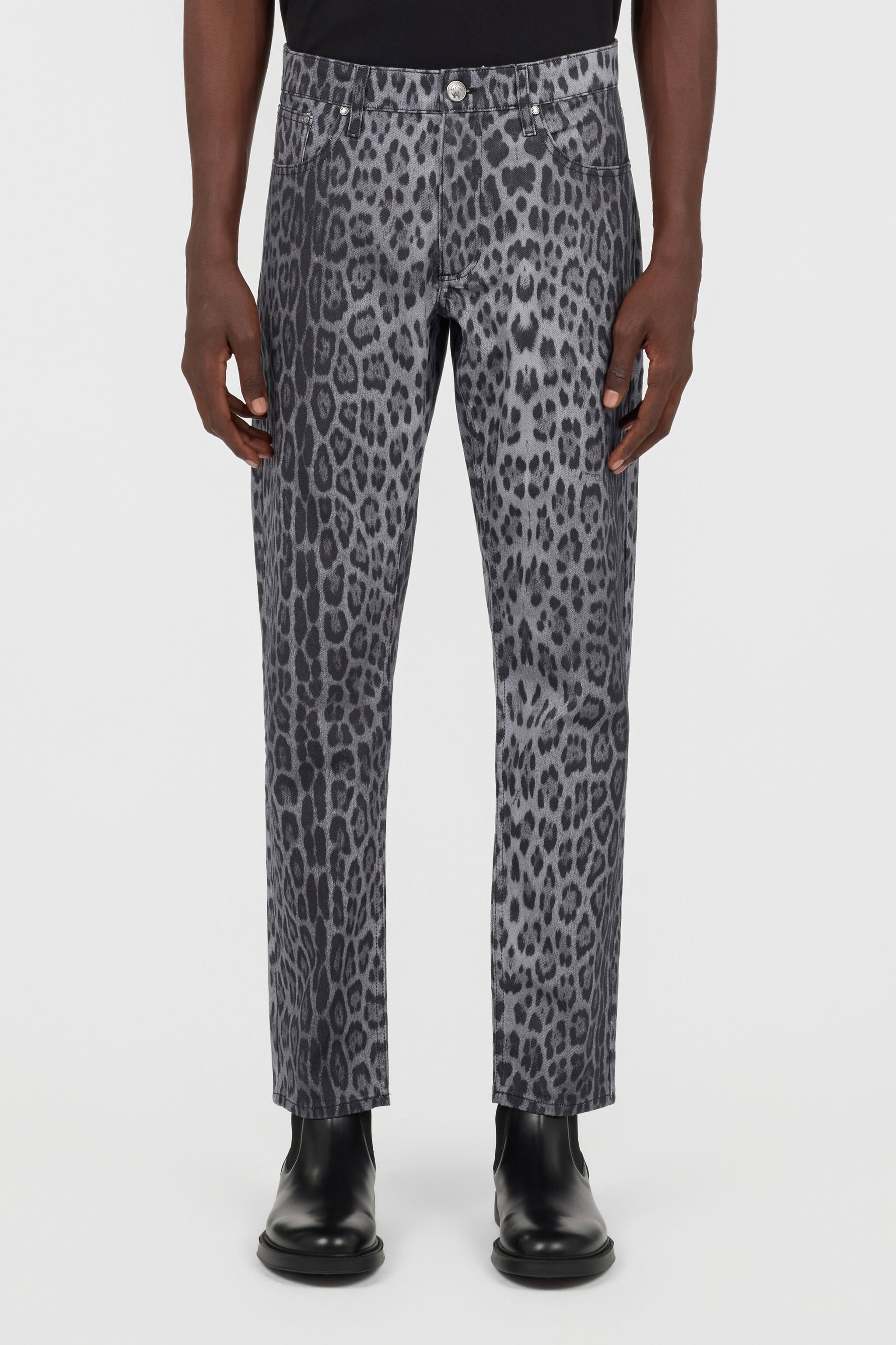 RC Skinny-Denim-Hose mit Jaguar-Print RC Skinny-Denim-Hose mit Jaguar-Print BLACK/ANTHRACITE TOJ20H-DY012