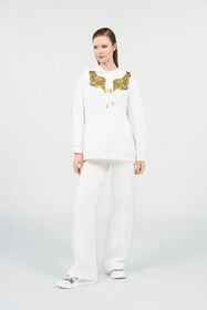 RC Sweatshirt Hoodie with Tiger Embroidery WHITE WQT67B-CF057