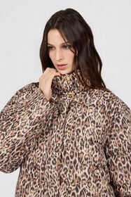 JC Reversible Leopard Print Puffer Jacket BEIGE VFT312-VF462