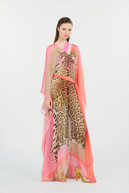 RC Cavalli Pop Print Silk Kaftan CORAL RED WQW011-HNR33