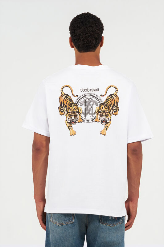 RC White T-Shirt with RC Monogram WHITE QOT62B-JD060