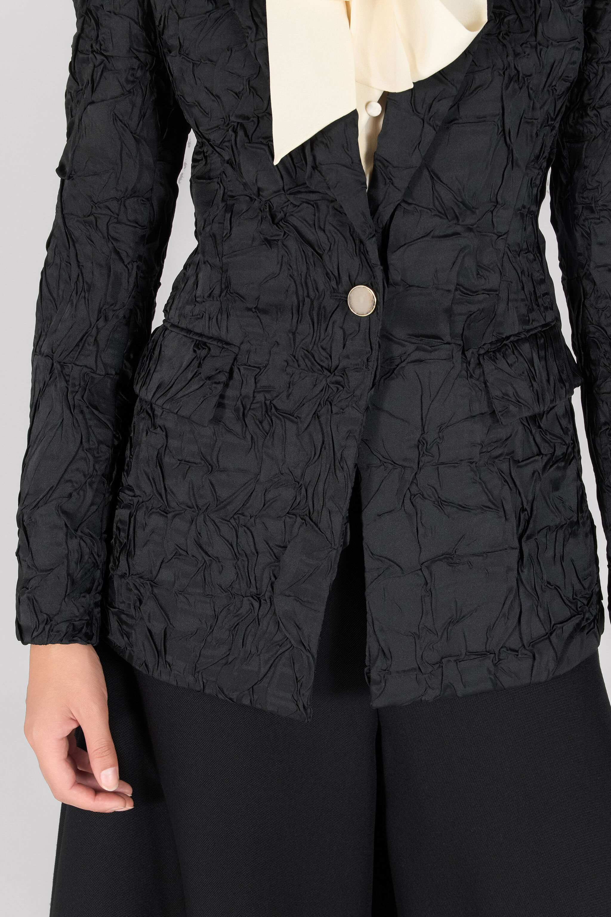 RC Crinkled-effect blazer RC Crinkled-effect blazer Black TWT401-RD034