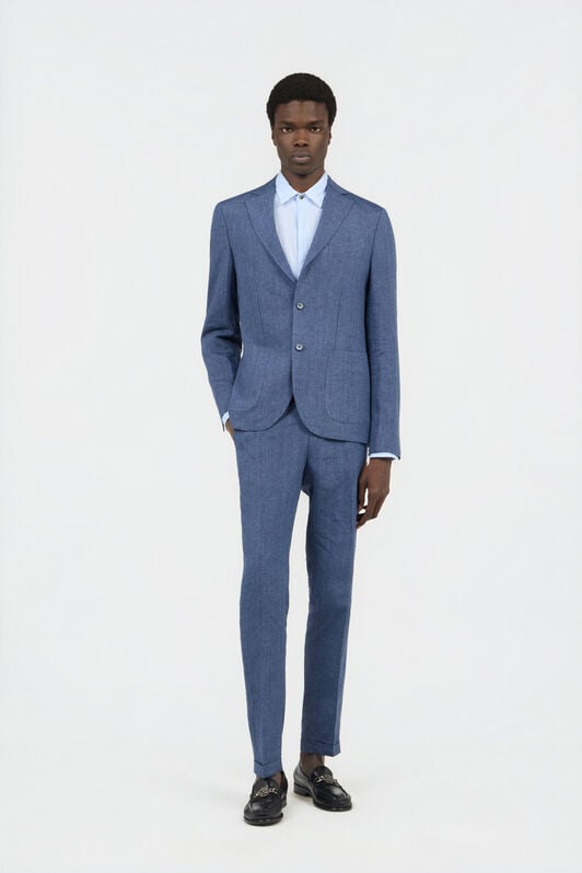 RC Blue Tailored Linen Suit RC Blue Tailored Linen Suit LIGHT BLUE QOT40P-1NO01