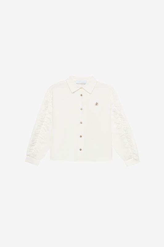 JU Shirt With Golden RC Monogram JU Shirt With Golden RC Monogram White UJT72B-CH004