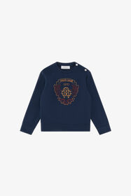 JU Sweatshirt With Multicolored Crest Blue TJT66C-CF050