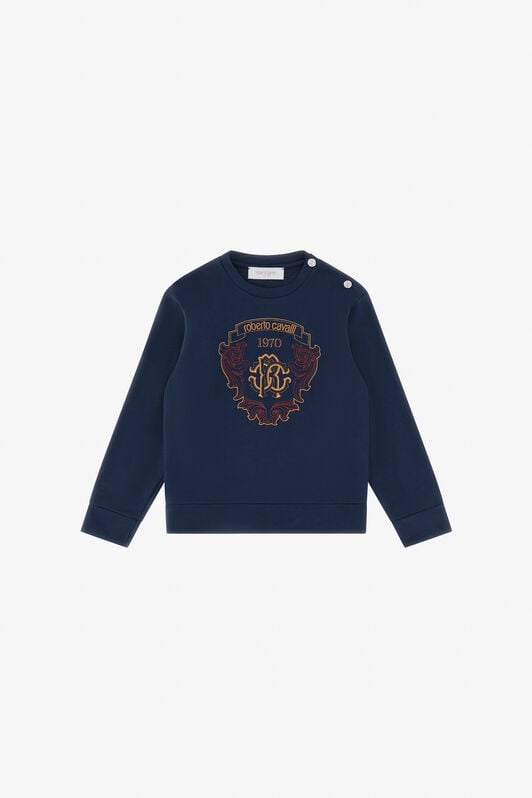 JU Sudadera Con Emblema Multicolor JU Sudadera Con Emblema Multicolor Azul TJT66C-CF050