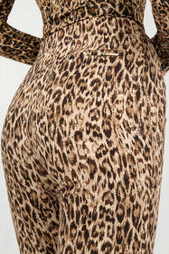 JC Leopard Print Trousers 700 BEIGE + 899 BLAC VFT146-VF225