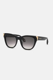RC Sunglasses with feminine cat-eye and feng on sides Noir ALD029-ID189