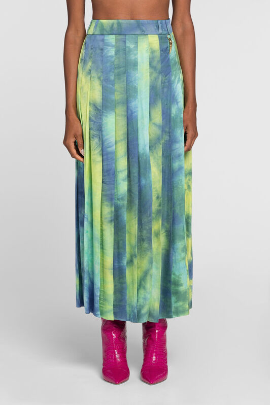 RC Gonna lunga tie-dye plissettata RC Gonna lunga tie-dye plissettata Verde chiaro/Azzurro QKT338-RK007