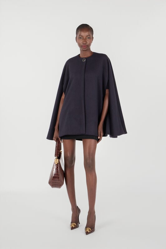 RC Cashmere-Blend Cape Coat RC Cashmere-Blend Cape Coat Black UKT506-GA077