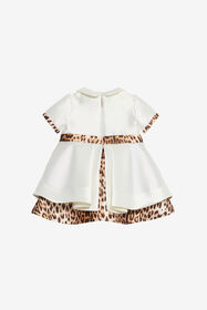 JU Silk dress with print MILKY WHITE VJT100-RDJ01