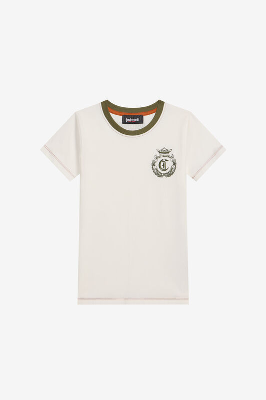 JC T-Shirt with Embroidered Logo JC T-Shirt with Embroidered Logo MARSHMALLOW XFT60U-JD003
