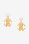 RC Earrings With Stones And RC Monogram Gold UWG004-AM021