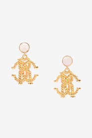 RC Earrings With Stones And RC Monogram RC Earrings With Stones And RC Monogram Gold UWG004-AM021