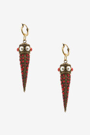 RC Dangling earrings with stones Red SKG003-AM081