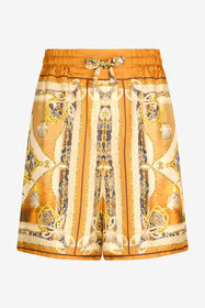RC Sunset Print Silk Shorts Orange UMT271-4QP16