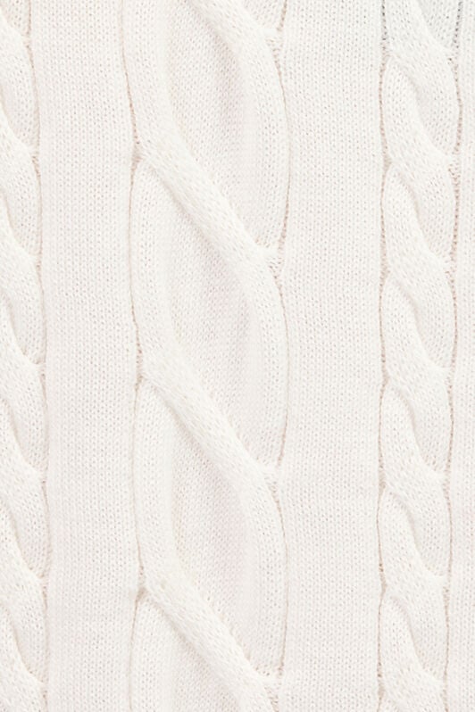 RC White Cable Knit Polo Shirt RC White Cable Knit Polo Shirt WHITE ROM90E-FEC31