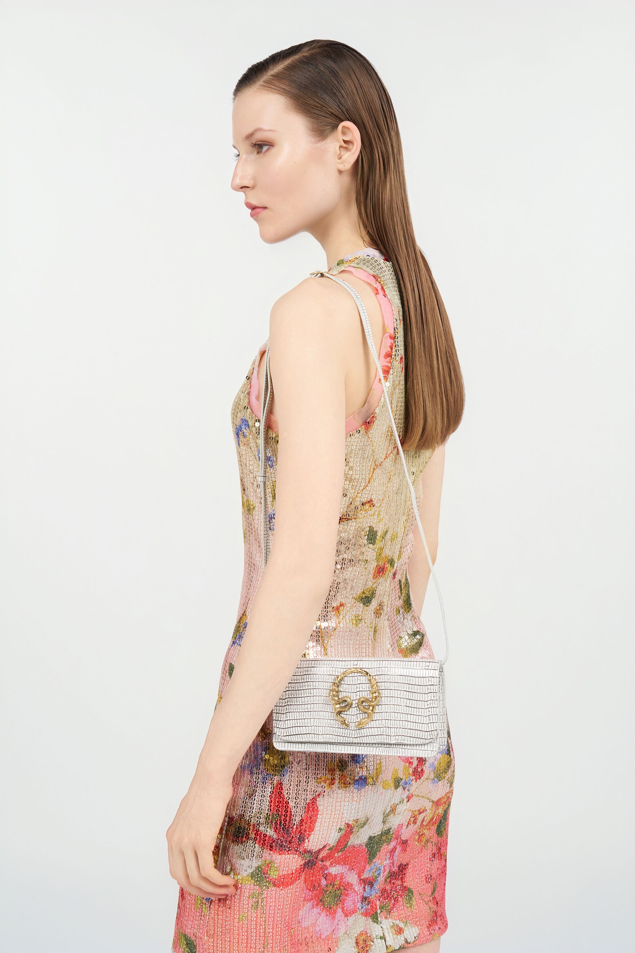 RC Serpentine Mini Leather Bag BONE WKA022-PZ119