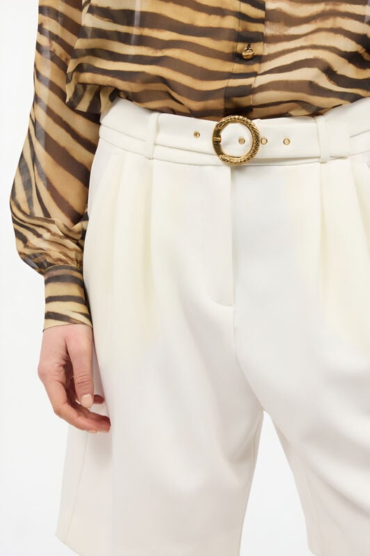 JC Tailored Shorts With Belt JC Tailored Shorts With Belt White UFT098-UF149
