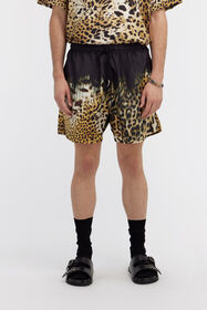 RC Swim shorts with Jaguar Skin print Light Brown SYH00A-5RF76
