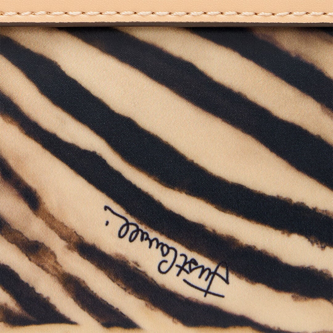 JC Bowling Bag With Tiger Skin Print And Logo JC Bowling Bag With Tiger Skin Print And Logo Light Brown UFB102-UF471