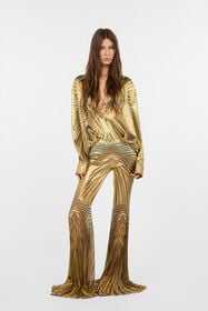 RC Chemise En Soie À Imprimé Iside NATURAL/GOLD WWT700-SZS34