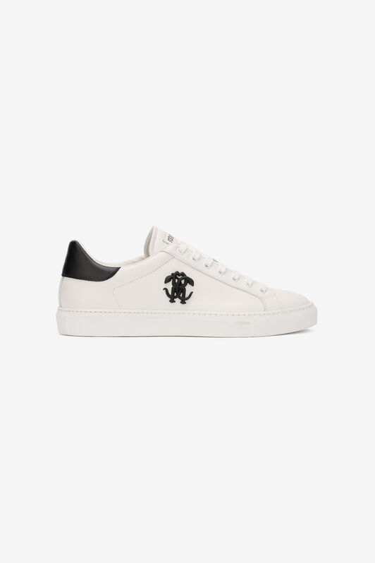 RC Leather Sneaker With Monogram RC RC Leather Sneaker With Monogram RC WHITE SOS00K-PZC15
