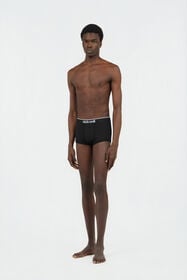 RC Black Cotton Boxer Shorts Bi-Pack BLACK TRO20B-JJ016