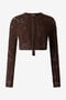 RC Haut Cropped Façon Crochet Marron VKM907-MAC01