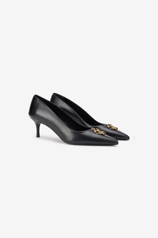 RC Black Pumps With Jewel Embellishment BLACK TOS00O-PZC15