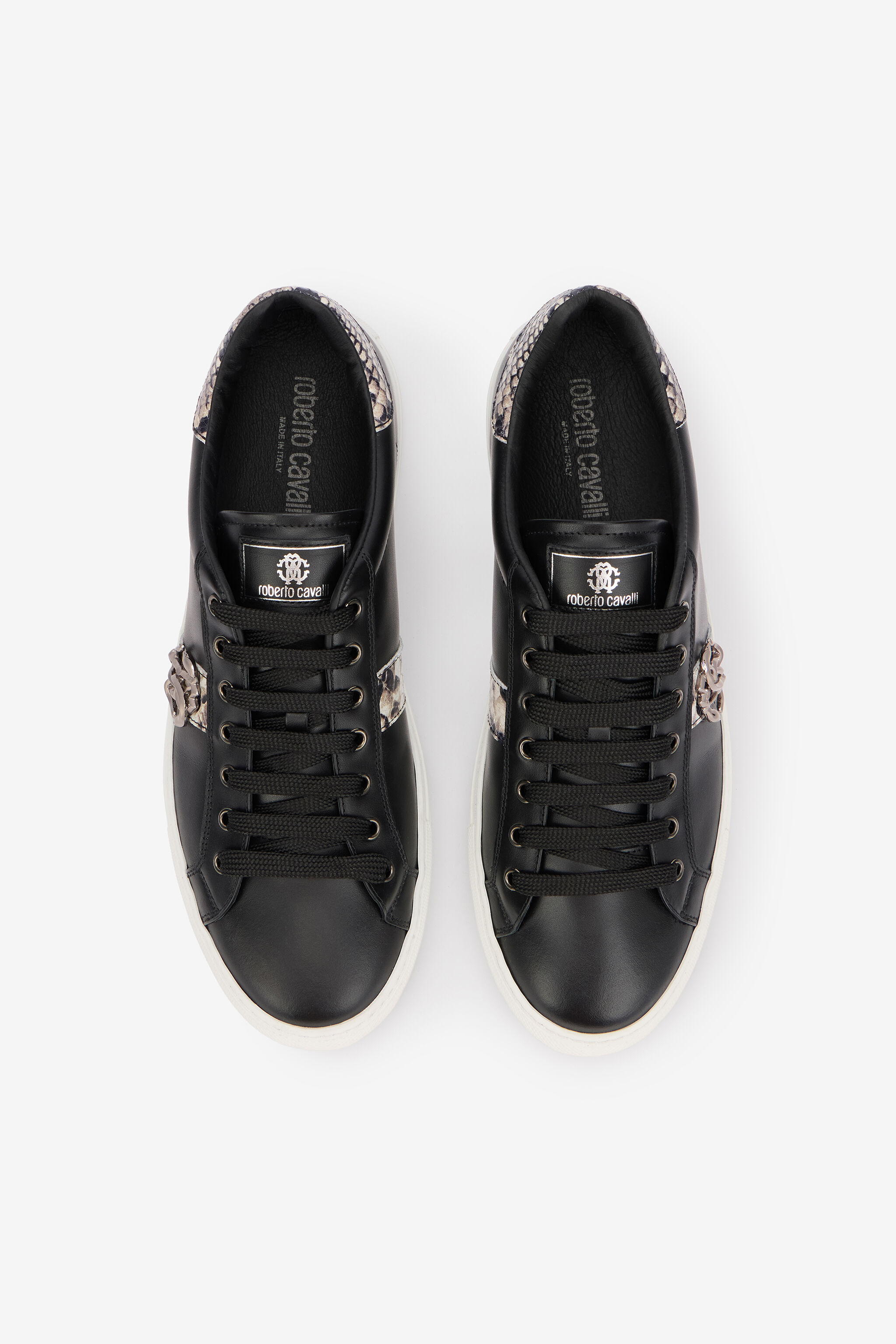 RC Sneakers in Leather with logo RC Sneakers in Leather with logo BLACK/BROWN QOS00E-PZ144