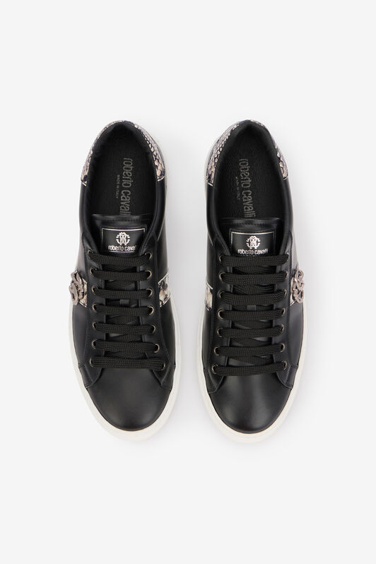 RC Sneakers in Leather with logo RC Sneakers in Leather with logo BLACK/BROWN QOS00E-PZ144