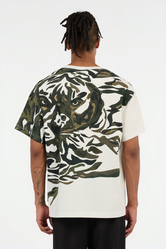 JC Camiseta Con Estampado Tiger Camu OFF WHITE VFT050-VF094