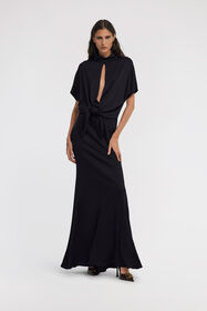RC Long dress with knot Черный TWT117-JE040