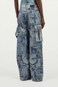 RC Jeans Cargo Patchwork Capsule Collection Blu UWJ250-VT001