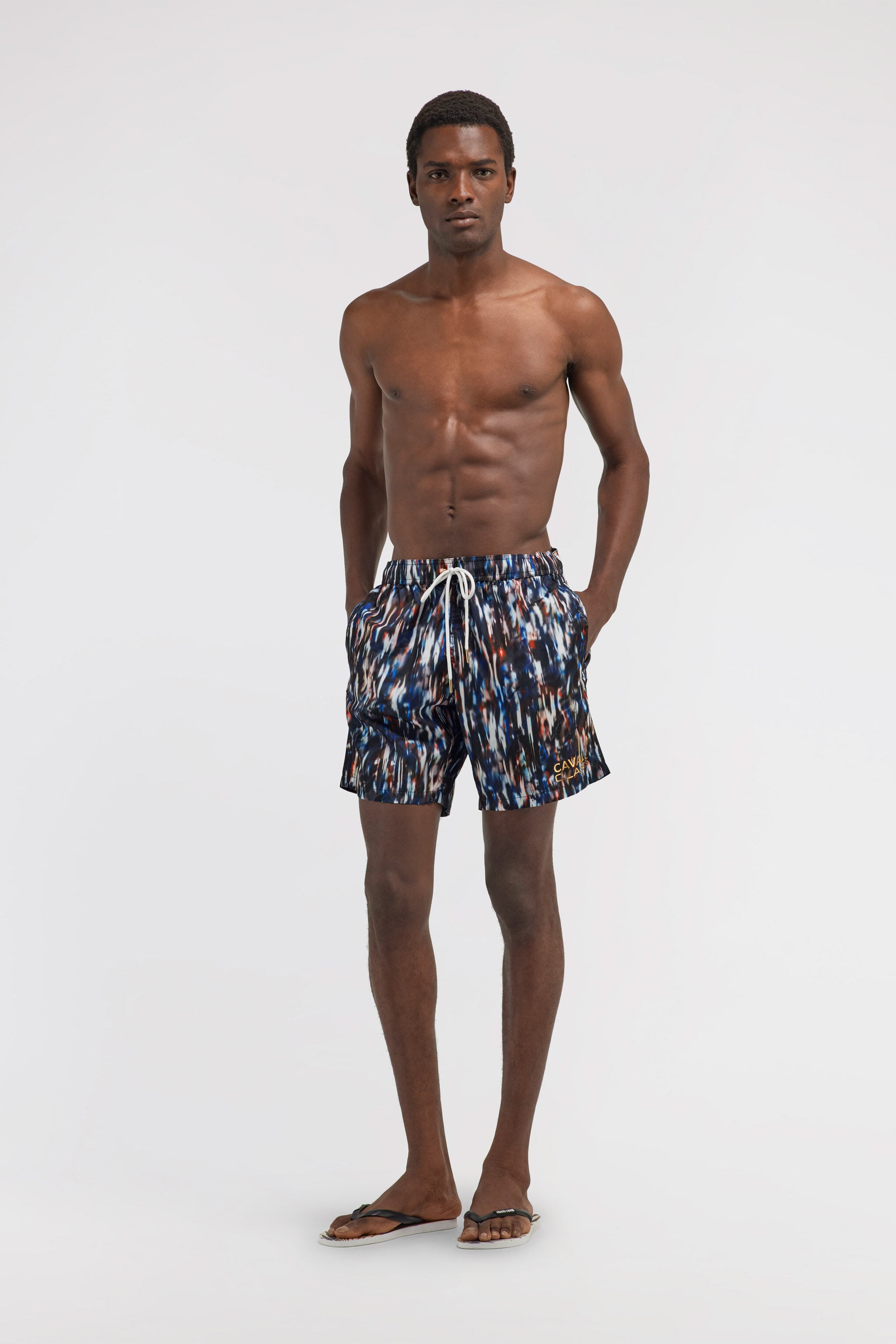 CL Abstract print swim trunks Dark blue SXH00A-5LN04