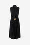 RC Robe Midi Avec Drapé Noir VKT111-JE034