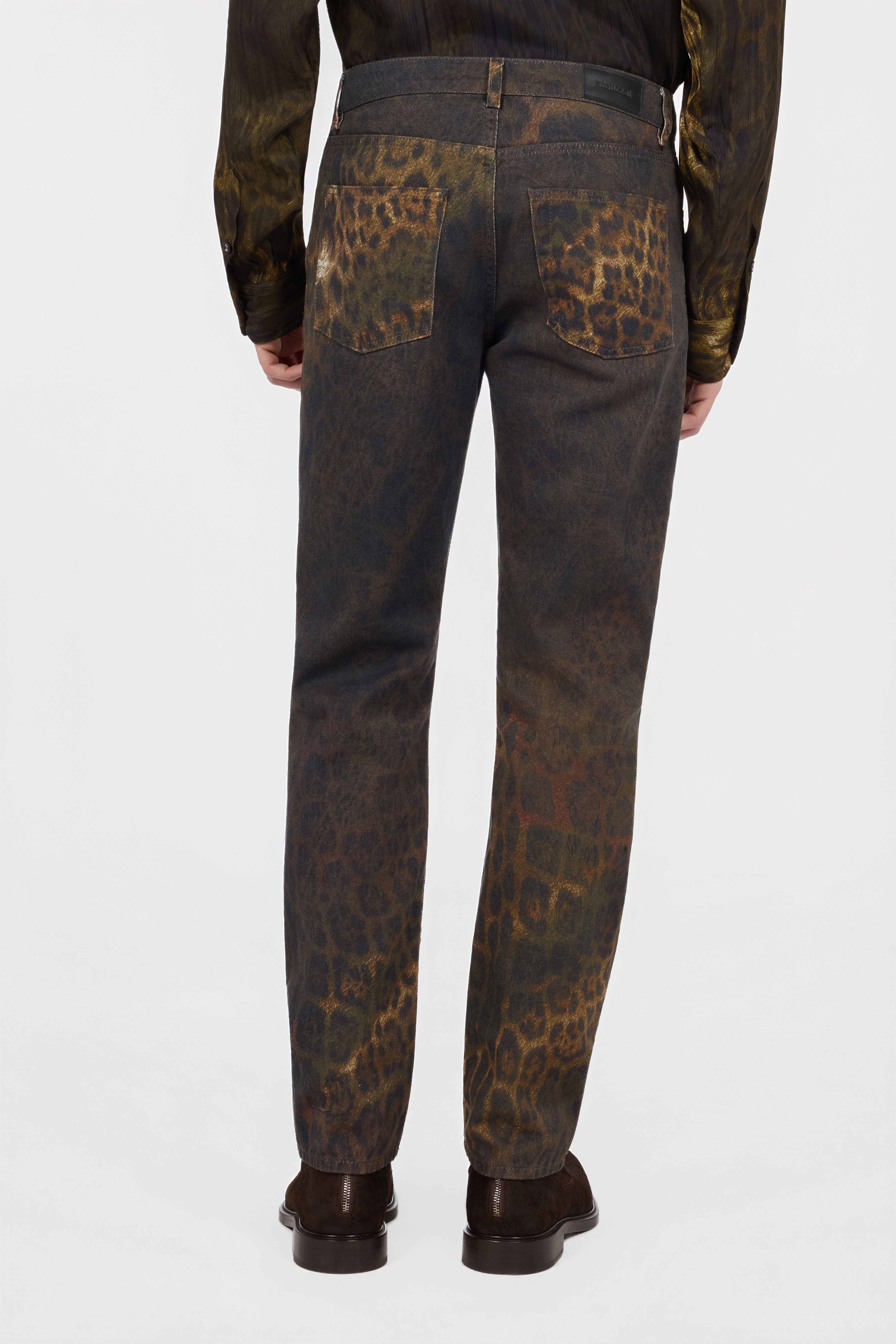 RC Cotton denim trousers with Jaguar print RC Cotton denim trousers with Jaguar print DARK GREEN/BLACK XNJ201-EAI31
