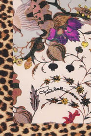 RC Silk scarf with Florentine Flowers print BEIGE WQI004-OZR29