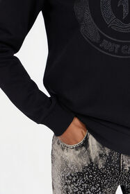JC Cotton sweatshirt with jewel logo BLACK VFS015-VF339