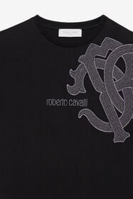 JU T-Shirt with Logo BLACK XJT62P-JD003