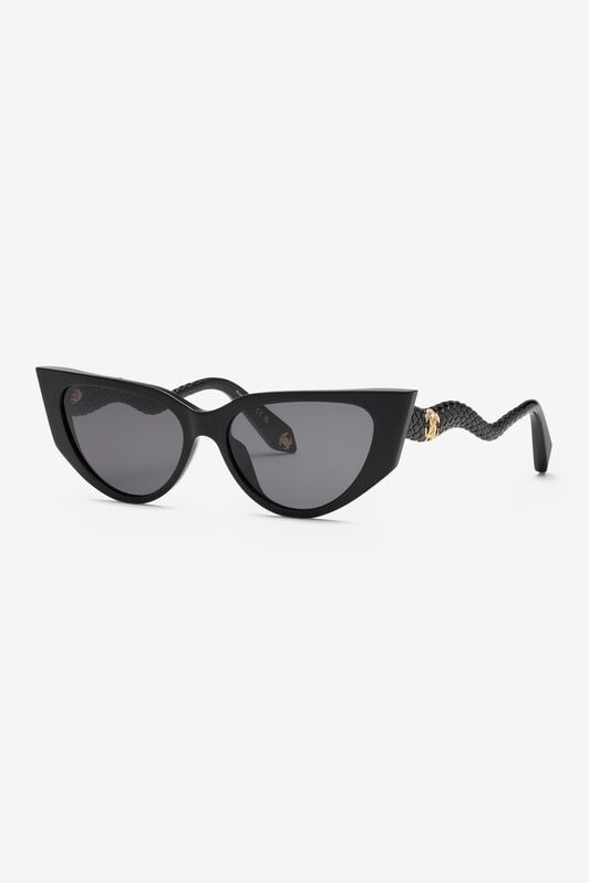 RC Cat-eye shape sunglasses with scale effect temples RC Cat-eye shape sunglasses with scale effect temples Black UALD12-ID207