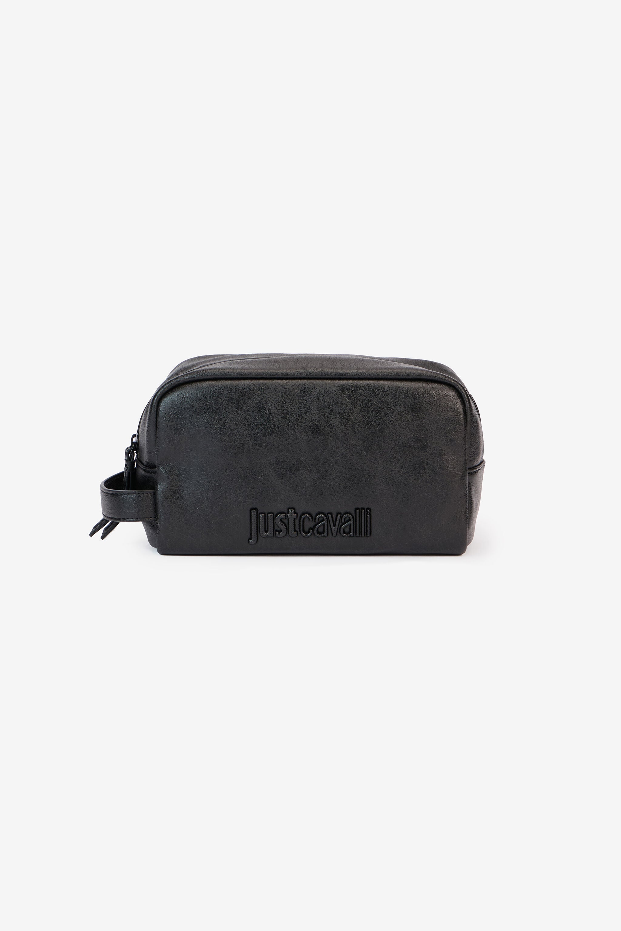 JC Hammered Effect Nécessaire With Logo BLACK VFB004-VF536