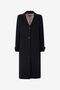 RC Black Coat With Leopard Print Lining BLACK TOT50A-GA012