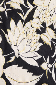 RC Pure Silk Pants With Floral Print RC Pure Silk Pants With Floral Print Black/White VQT210-TYP71